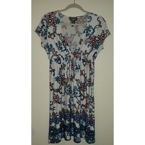 Paisley Retro Surplice Dress